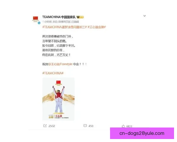 国家队祝贺王心迪终迎坦途逆袭 国家队祝贺王心迪终迎坦途逆袭